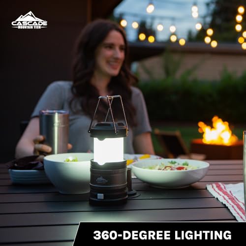 3 Pack Water-Resistant LED Camping Lanterns with 4 Light Modes - IPX4
