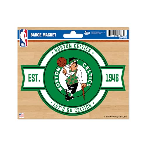 NBA Boston Celtics Badge Magnet - Car, Fridge, Home Decor - Green & White - Variation of THIS listing