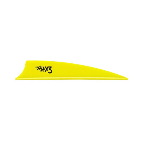 Bohning X3 Vane, 3", Neon Yellow, 36pk