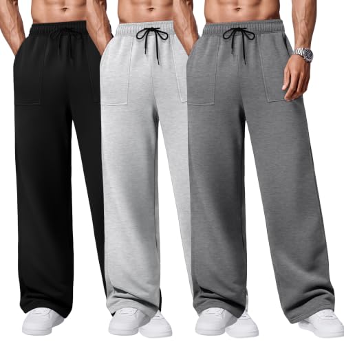 Men's Lightweight Baggy Sweatpants - Large / Black, Gray Variants