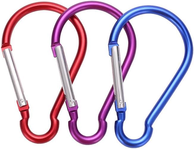 5Pcs Carabiner Clip 4 inch Aluminum Carabiner Clip Big Spring Snap Key Chain Hook Caribeaner for Durable Carabeaner Keychain Clip Great for Keychains and Gear Organization Accessory Outdoor