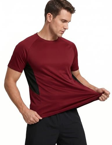 X-Large Workout Shirts for Men - Short Sleeve Gym T-Shirts Pack of 3