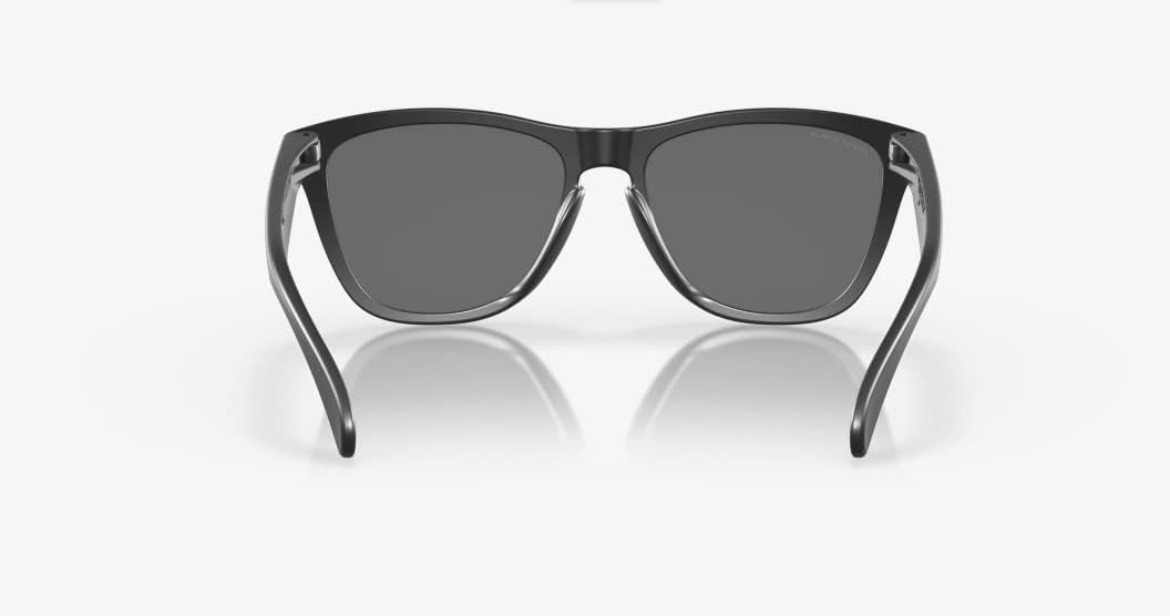 Oakley Frogskins Sunglasses Men's Polarized Lifestyle Authentic Eyewear - Matte Black/Black Iridium/One Size Fits All