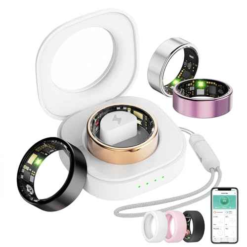Smart Ring For Women Men, Health Tracker with Heart Rate, Blood Oxygen, Blood Pressure, Sleep Monitor, Step Counting, IP68 Waterproof Fitness ring, No App Fees for iPhone & Android (Lavender Pink, 8#)