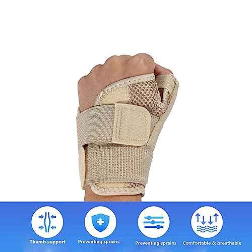 Thumb Splint with Wrist Brace - Thumb Support Brace for Wrist Hand Thumb Stabilizer Fits Both Right Left Hand for Men and Women