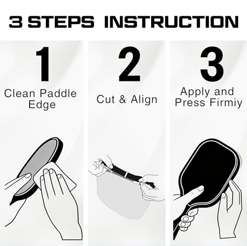Pickleball Paddles Edge Guard Tape - Black 3K / 16mm Protection