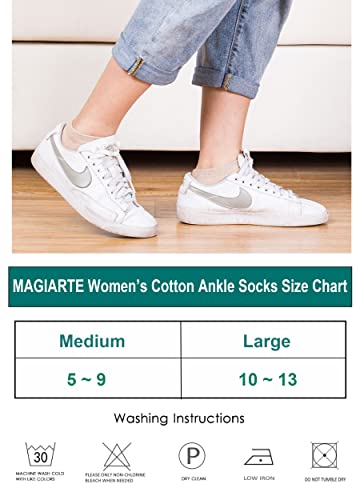 MAGIARTE Women's Low Cut Athletic Ankle Socks 6-Pairs Multi Color No Show Running Socks