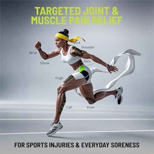 Alpha Synthetic Kinesiology Tape, Ultra-Sticky Adhesive Athletic Tape, 20 Count Precut Strips 1 Roll, Pain Relief & Joint Support, Elastic Kinesio Tape for Knee, Wrist, Ankle, Jet Black