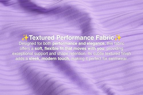 Girls' UPF 50 One-Piece Swimsuit with Double Cut-Out Banded - Lavender 8