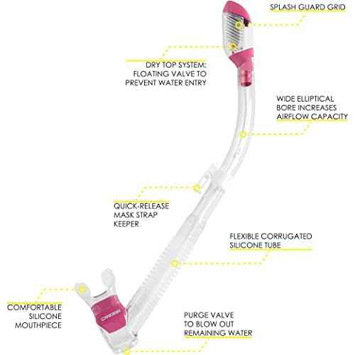 Cressi Adult Snorkel Kit- Lightweight Mask & Snorkel Combo for Snorkeling- Focus & Supernova Dry - Designed in Italy