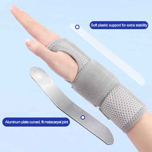 Carpal Tunnel Wrist Brace Night Support with Splints Left Hand, Hand Brace for Arthritis, Tendonitis, Sprain, Injuries, Wrist Pain Relief, Adjustable and Breathable