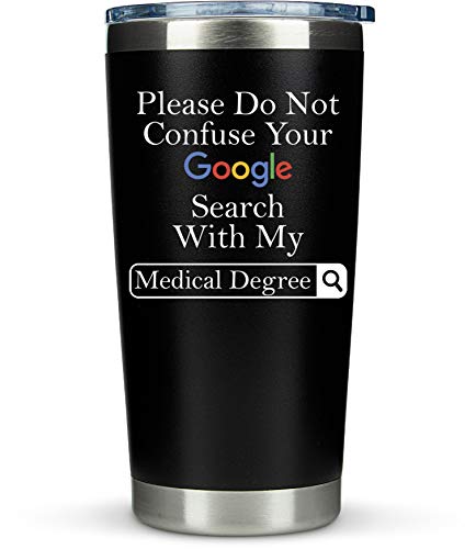 Medical Degree Mug for Doctors - Black 20oz Tumblers Gifts for Physicians