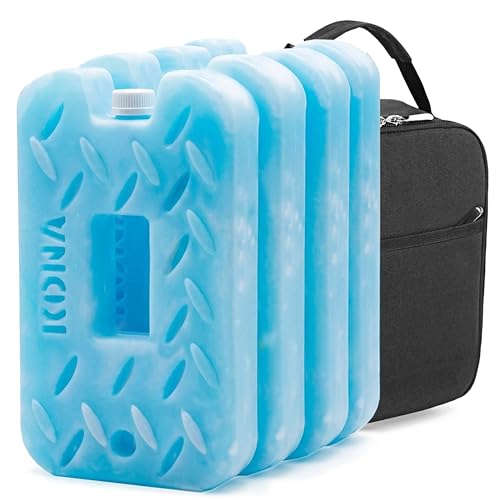 Kona Blue Ice Packs for Lunch Box - 2 lb Reusable Freezer Ice Pack Set of 4