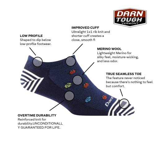 Darn Tough Vermont Women's No Show Socks - Lucky Lady Medium Seafoam