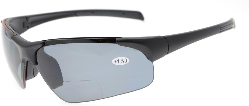 Eyekepper TR90 Unbreakable Sports Polarized Half-Rimless Bifocal Sunglasses