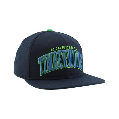 NBA Unisex Snapback Hat - Minnesota Timberwolves Team Color, Adjustable Flat Bill