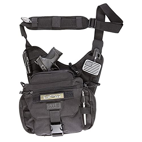 5.11 Tactical Push Pack Sling Bag – 6L Crossbody Shoulder Bag for Men, Black, Style 56037-ABR