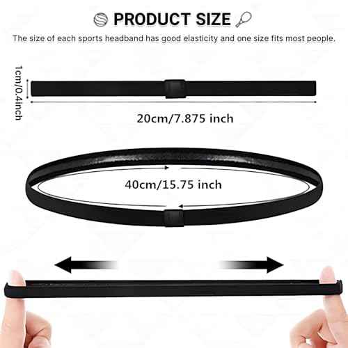 4 Pack Sports Headbands for Women Elastic Non-Slip Absorb Sweat 4 Colors