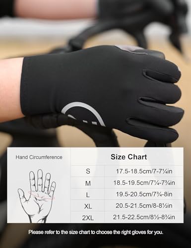 INBIKE Full Finger Cycling Gloves Men Women Touchscreen Reflective Black X-Large