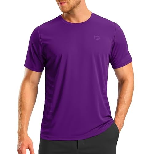 G Gradual Men's Workout Shirts Quick Dry Athletic Running T-Shirts Lightweight Moisture Wicking Short Sleeve Sports Gym Tops