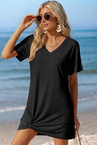 Ekouaer Women's Black Coverup Swimsuit XL - Summer Swimwear Bathing Suit