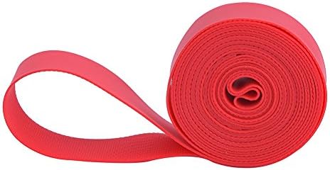 Tire Liners, Inner Tube Flat Protectors PVC Red Rim Strip Rim Tape Fits 20inch 24inch 26inch 700C Riding Wheels(26inch)