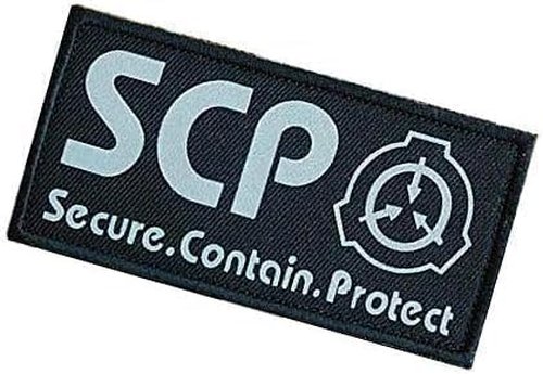 Black SCP Foundation Special Containment Procedures Foundation Logo Military Hook Loop Tactics Morale Luminous Patch, Tactical Bag Accessories, Tactical Bags and Packs, Tactical and Personal Defense