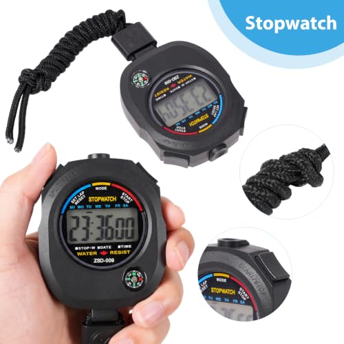 2 Pack Digital Sports Stopwatch Timer for Running Swimming & Coaching