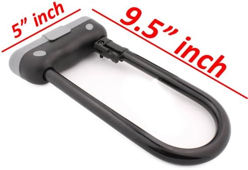 Heavy Duty 14mm U Bar Bike Lock Anti-theft Bicycle U Lock with Mount Bracket & 2 Keys