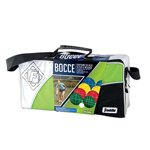 Franklin Sports Bocce Sets - Backyard + Beach Bocce Ball Sets - (8) Outdoor Balls + (1) Pallino - Adult + Family Bocce Sets