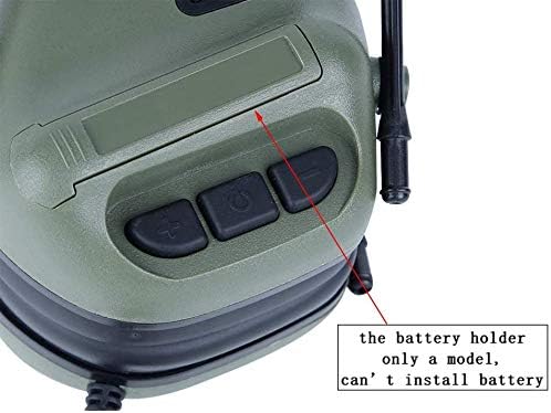 ATAIRSOFT Tactical Headset Wargame Hunting Headphone Without Noise Cancellation Function (Black)