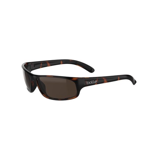 bollé Anaconda BS027009 64MM Dark Tortoise Shiny/Brown Polarized Rectangular Sunglasses for Men +BUNDLE with ACCESSORY EYEWEAR KIT