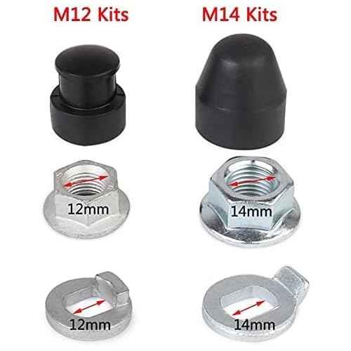 E-Bike Electric for Bicycle Hub Motor Axle M12 Front Lock Nut/Lock Washer / /Nut Cover with 12mm Shaft Bike Hubs Wheels and Accessories