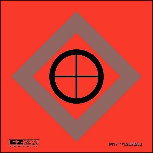 EZ2C Mini Shooting Targets, Bright Flourescent Self-Adhesive 3.5" x 3.5" (Tear-Off Pads of 25 or 100)