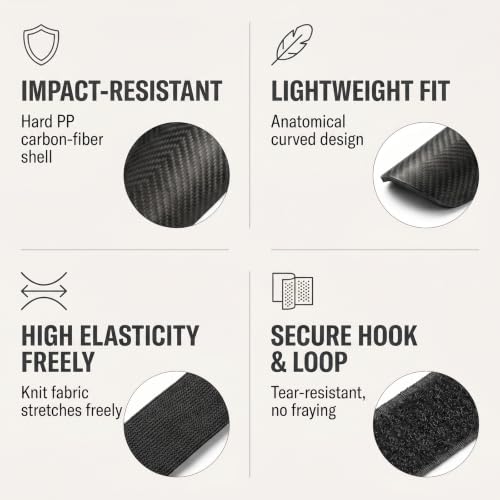 Mini Soccer Shin Guards for Youth & Adults - Black 2 Pair