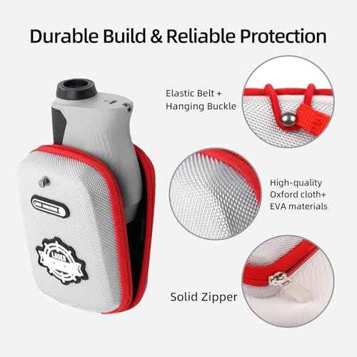 Golf Range Finder Case - Universal Protective Rangefinder Hard Case Compatible with Bushnell, Callaway, Garmin & More Rangefinders, Shockproof Anti-Scratch Rangefinder Pouch (Silver)
