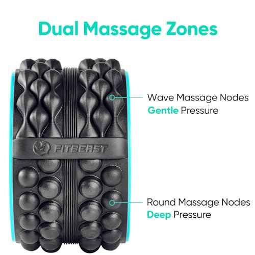FitBeast Back Roller, Back Wheel Foam Roller - Targeted Muscle Roller for Deep Tissue Massage, Back Stretcher