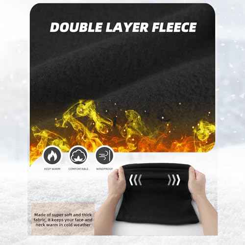 Winter Fleece Balaclava Ski Mask Windproof Thermal Full Face Cover for Men & Women Cold Weather Mask for Sports Outdoor