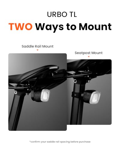 Bike Tail Light with Brake Sensor, 260° Visibility, Rechargeable USB-C