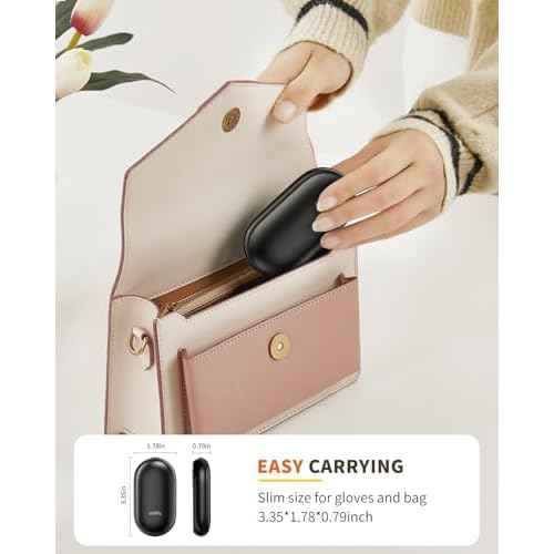 coldSky Hand Warmers Rechargeable 2Pack, Magnetic Hand Warmers 2-in-1 with Decompression Bead, Electric Reusable Hand Warmer with 3 Heating Levels, Portable Heater Winter Gift for Women, Men, Camping
