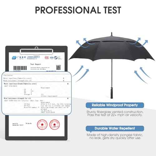 G4Free 47/54/62/68 Inch Automatic Open Golf Umbrella Oversize Extra Large Double Canopy Vented Windproof Waterproof Stick Umbrellas