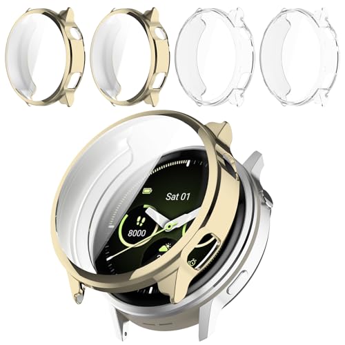 4 Pack Garmin Venu 4 41mm Screen Protector Case - Clear & Gold Variations