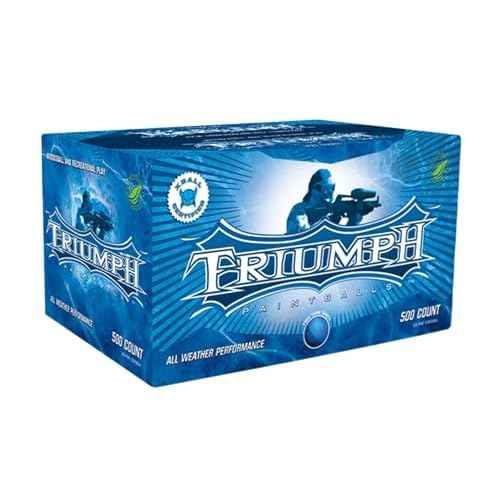 Xball Triumph 68 Caliber 500ct Paintballs, Blue Fill and Shell