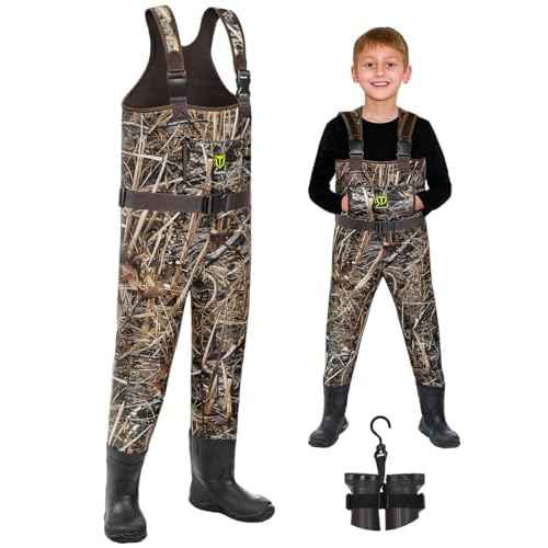 TIDEWE Chest Waders for Toddler & Children, Neoprene Waterproof Insulated Hunting & Fishing Youth Waders for Boy and Girl