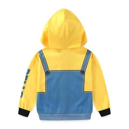 Minions Boys Zip Up Hoodie for Toddler and Big Kids