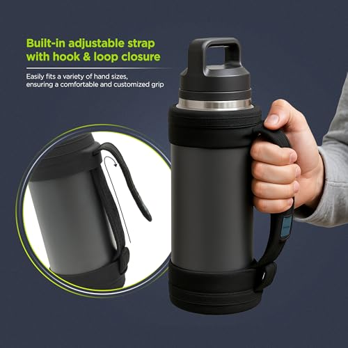 Water Bottle Holder for Yeti Rambler 36oz with Adjustable Neoprene Handle
