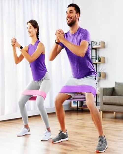 CxySpcoy 4 Levels Booty Resistance Bands Upgrade for HIPS & Thigh Glutes, Pilates, Leg Butt Stretch Upgrade for Women and Men Elastic Fabric Set Working Out