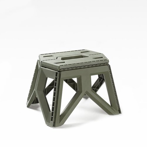 QUMOX Step Stool for Adults, Folding Step Stool with Load Capacity of 220 Pounds, Small Steps Conveniently used as Stools to Sit on for Camping/Outdoor/Indoor/Bedroom/Bathroom (ArmyGreen)