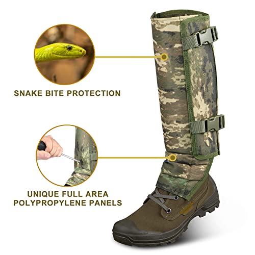 Waterproof Snake Gaiters for Hiking & Outdoor Protection - Adjustable, Bite Proof