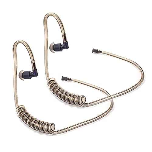 Replacement Acoustic Coil Tube for Two Way Radio Earpiece and Headset, Surgical Grade UV Resistant Acoustic Tube (Black)